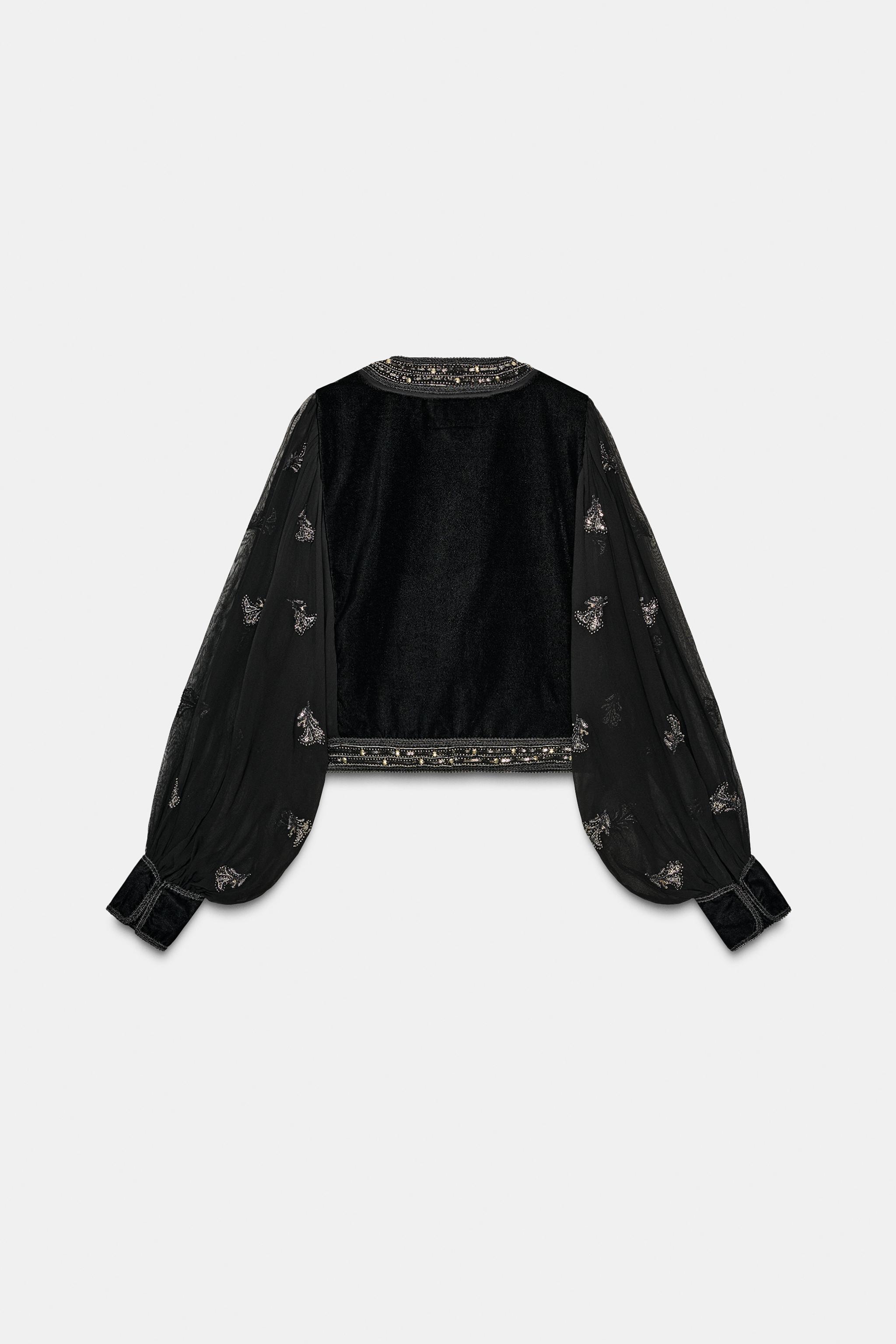 ZW COLLECTION LIMITED EDITION EMBROIDERED CROPPED JACKET